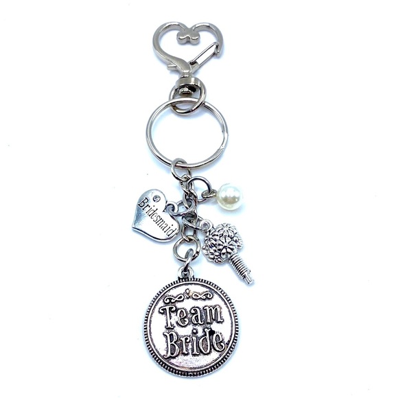 Bridesmaid Keychain Bag Charm Team Bride - Picture 1 of 6